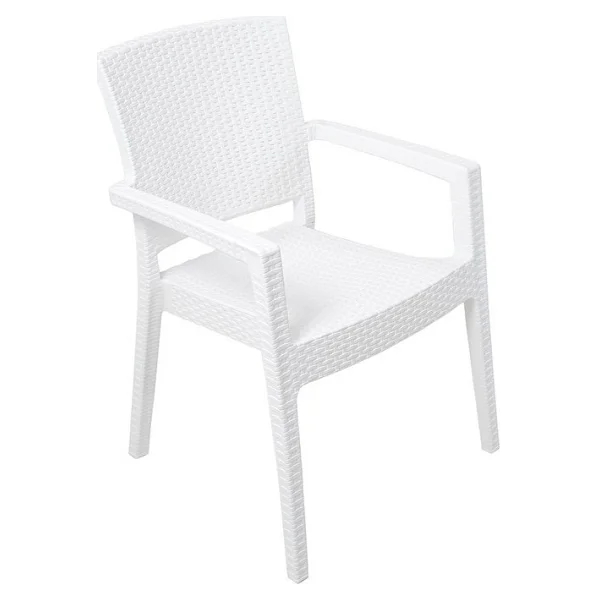 Mandella Zeus Rattan Koltuk (4 Adet) - Beyaz - Görsel 3