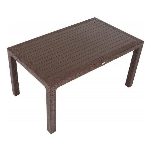Mandella 90x150 Elit Rattan Masa - Beyaz - Görsel 6