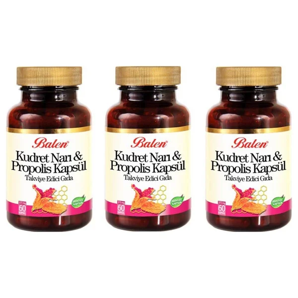 Balen Kudret Narı Propolis Kapsül 375 Mg 60 Kapsül 3'lü - Görsel 4