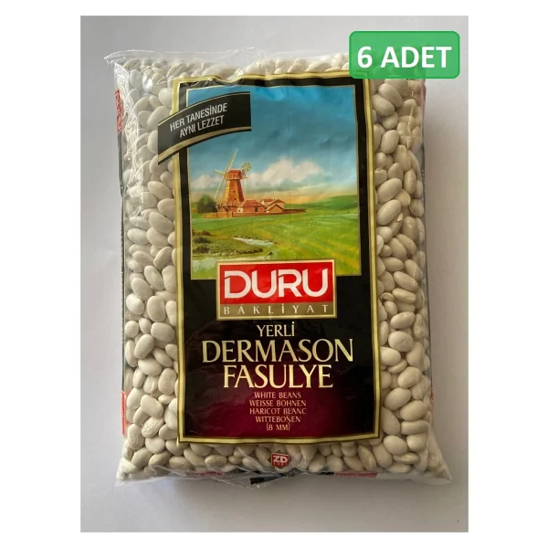 Duru Yerli Dermason Fasulye 8 Mm 6 X 1000 Gr - 6 Kg - Görsel 2