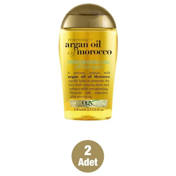 Ogx Argan Oil Of Morocco Yenileyici 100 Ml 2 Adet Saç Bakım Yağı - Görsel 2