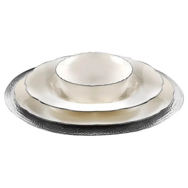 Kütahya Porselen Bone Olympos Platin 83 Parça 12 Kişilik Yemek Takımı - Görsel 6