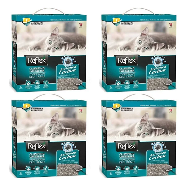 Reflex Aktif Karbonlu 6 Lt 4'lü Topaklanan Kedi Kumu - Görsel 3