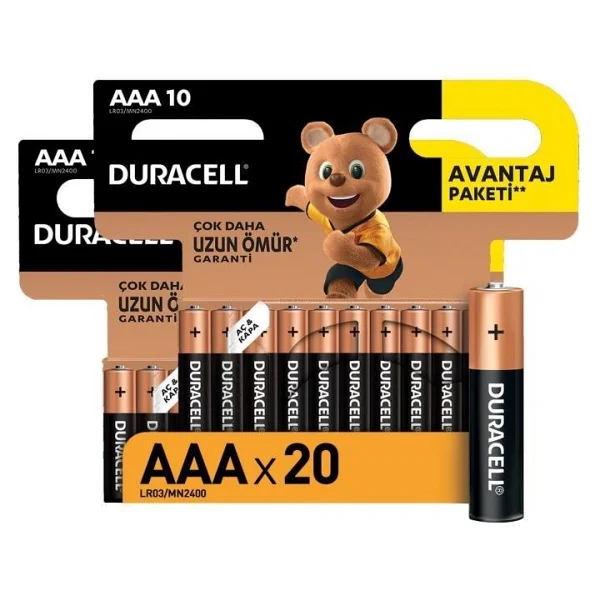 Duracell Lr03/Mn2400 30'lu Alkalin Aaa İnce Kalem Pil - Görsel 9