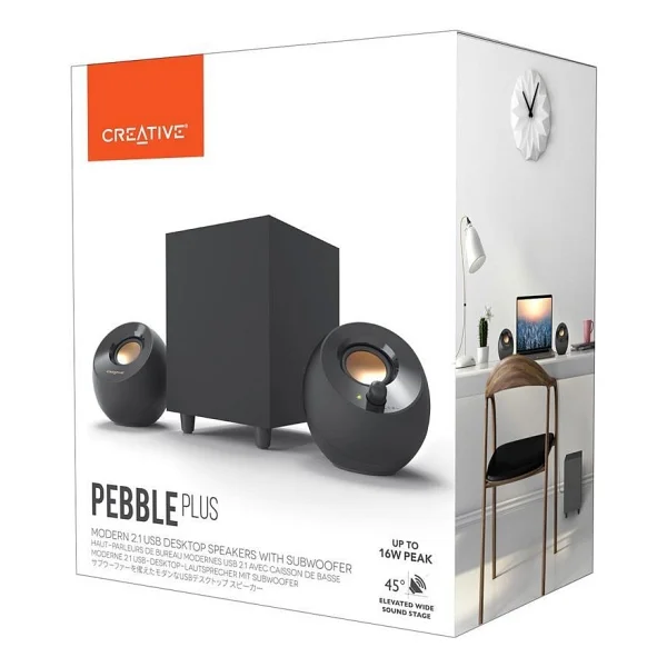 Creative Pebble Plus 2+1 16 W Hoparlör - Görsel 3