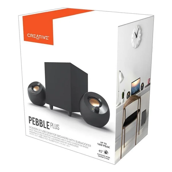 Creative Pebble Plus 2+1 16 W Hoparlör - Görsel 4