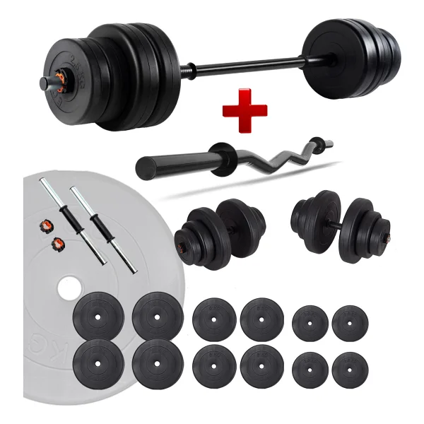 Ecg Spor 78 Kg Z Bar Halter Ve Dambıl Seti - Görsel 3