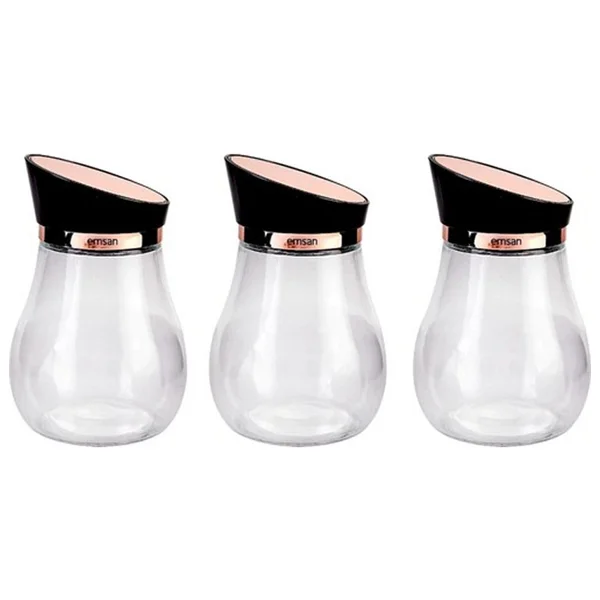 Emsan Alpha 3 Parça Büyük Boy Kavanoz Seti Rose Gold - Görsel 4