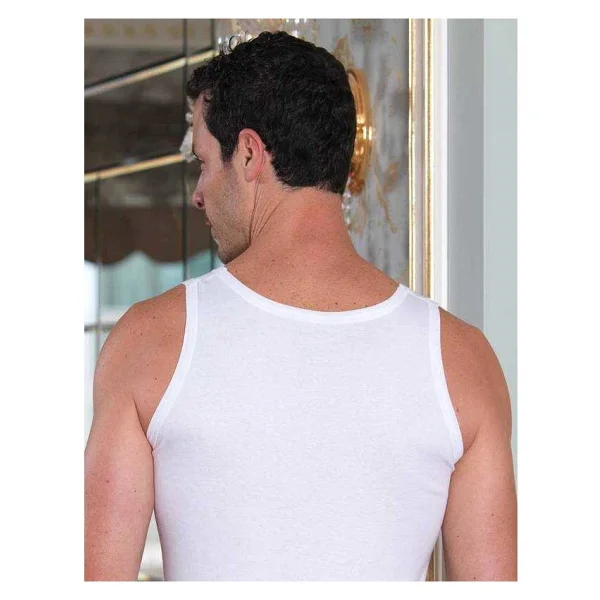 Şahinler - Beyaz Kalın Askılı U Yaka Pamuklu Erkek Atlet 6lı Ekonomik Paket Me020 - Görsel 2