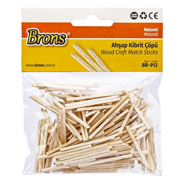 Brons Ahşap Kibrit Çöpü Naturel Br-912 - Görsel 4