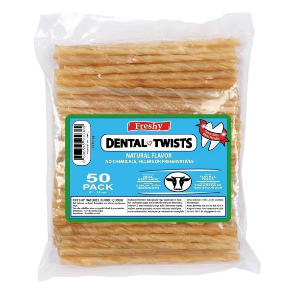 Freshy Dental Twists Naturel 50'li Maxi Burgu Çubuk - Görsel 4