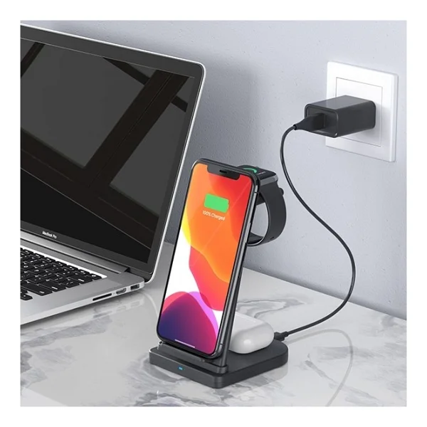 Ally W68 3in1 Magsafe Kablosuz Hızlı Şarj Aleti - Görsel 3