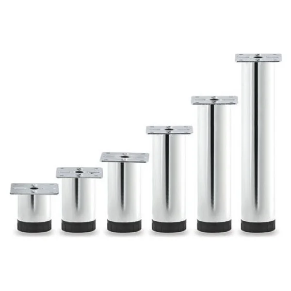 Tuğra Ayarlanabilir Pingolu Krom Mobilya Dolap Ayağı Metal 4'lü 15 Cm - 4 Adet - Görsel 7