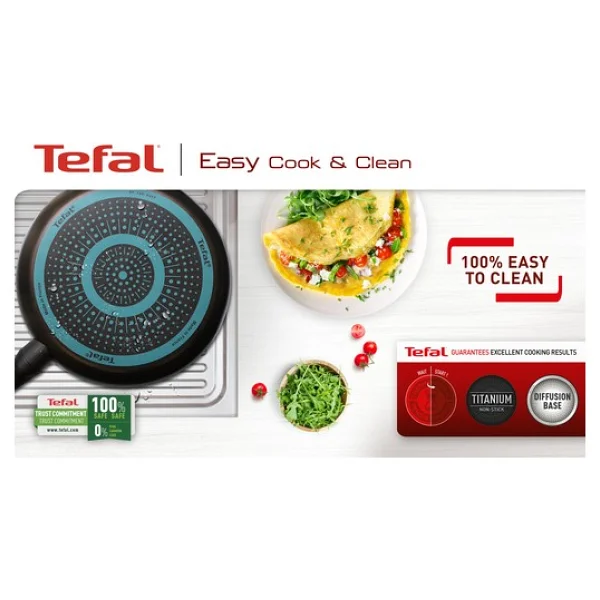 Tefal Titanyum 1x Simplecook Difüzyon Tabanlı 26 Cm Tava - Görsel 3