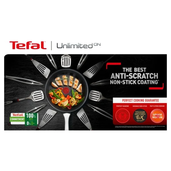 Tefal Titanyum 6x Unlimited One İndüksiyon Tabanlı 24 Cm Tava - Görsel 5