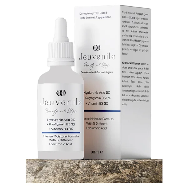 Jeuvenile Hyalüronik Asit %2 + Provitamin B5 %3 + Vitamin B3 %3 Yoğun Nemlendirici Serum 30 Ml - Görsel 3