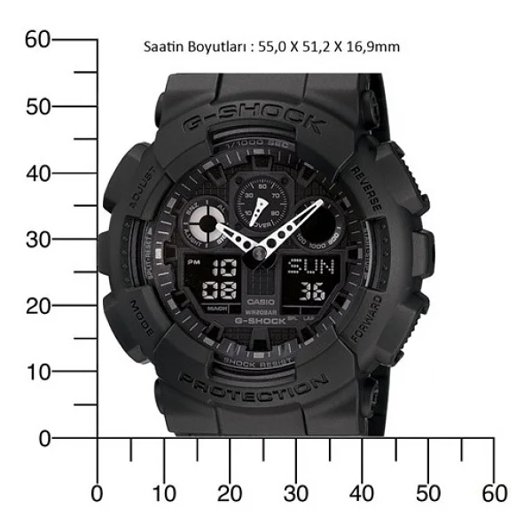 Casio G-Shock Ga-100-1a1dr Erkek Kol Saati - Görsel 7