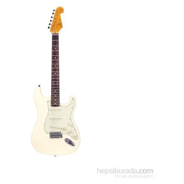 Sx Stratocaster Vintage White Elektro Gitar - Görsel 3
