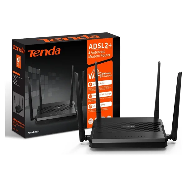Tenda D305 4 Port 300 Mbps Adsl2+ Modem - Görsel 2