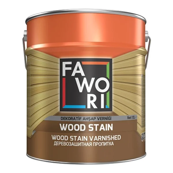 Fawori Wood Stain Vernikli Ahşap Koruyucu 12 Lt - Açık Meşe - Görsel 7