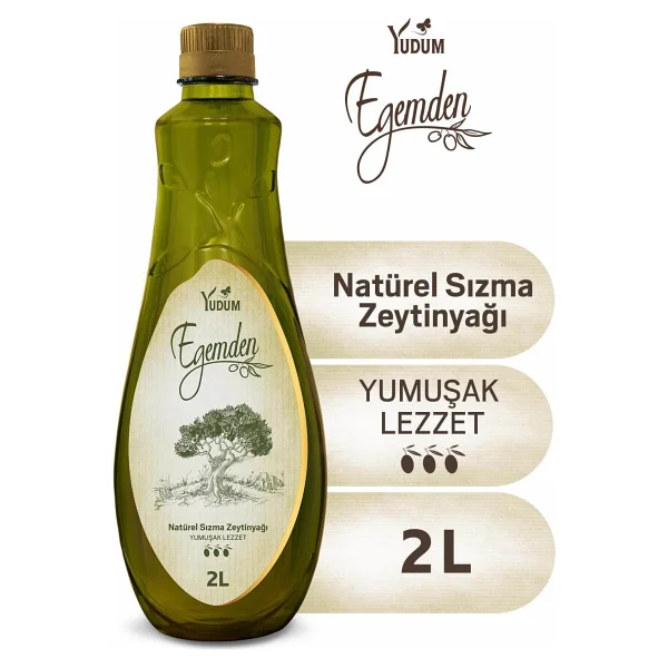 Yudum Egemden Yumuşak Lezzet Natürel Sızma Zeytinyağı 2 Lt Pet - Görsel 2