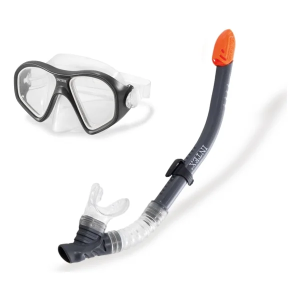 İntex Şnorkel Set (Maske Ve Şnorkel) - Gri - Siyah - Standart - Görsel 5