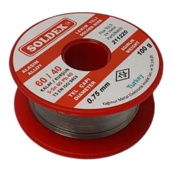 Soldex 60/40 100 Gr 0.75 Mm Lehim Teli - Görsel 5