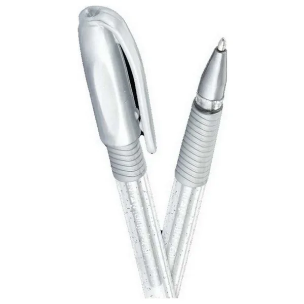 Pensan 1.0 mm Gümüş Glitter Jel Kalem - Görsel 3