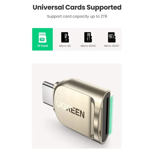Ugreen Premium Type-C To Tf Micro Sd Kart Okuyucu - Görsel 2