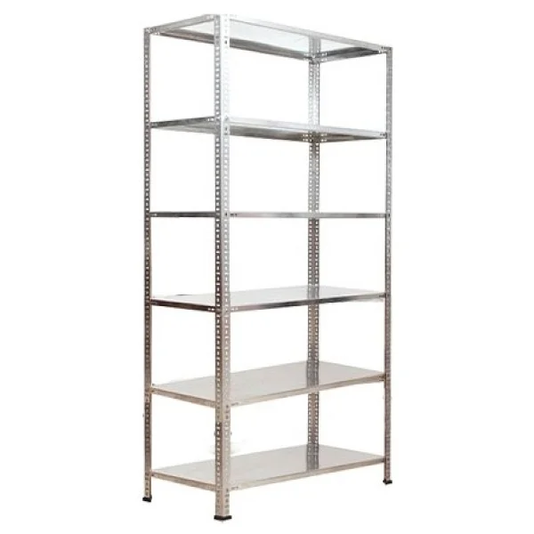 Galvanizraf 6 Katlı Galvaniz Çelik Raf Arşiv Rafı Depo Rafı Kiler Rafı 43x93x200 - Görsel 9