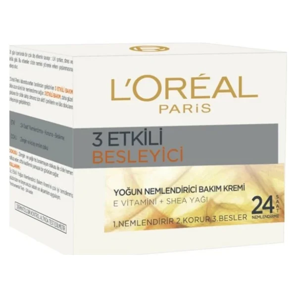 L'oreal Paris 3 Etkili Besleyici Yoğun Nemlendirici Bakım Kremi 50 Ml - Görsel 2