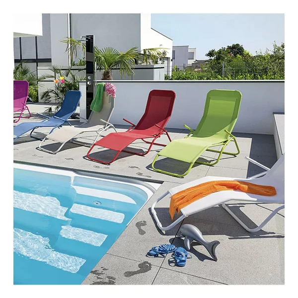 Sunfun Marissa Şezlong Kırmızı - Ölçü: 136x61x102 Cm - Katlanabilir Özelliğiyle Rahat Taşınır - Görsel 2