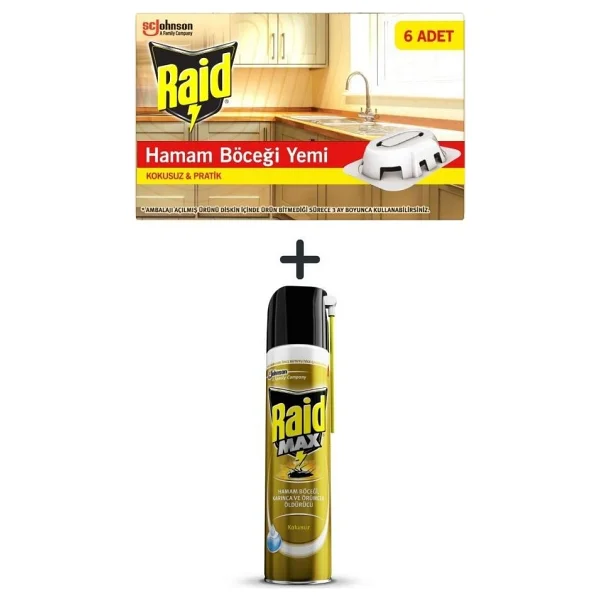 Raid Hamam Böceği Yemi & Böcek Öldürücü Sprey Promo Paket - Görsel 2