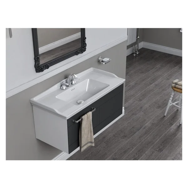 Turkuaz Seramik Cerastyle Kapadokya 100x48 Cm Etajerli Lavabo - Görsel 3