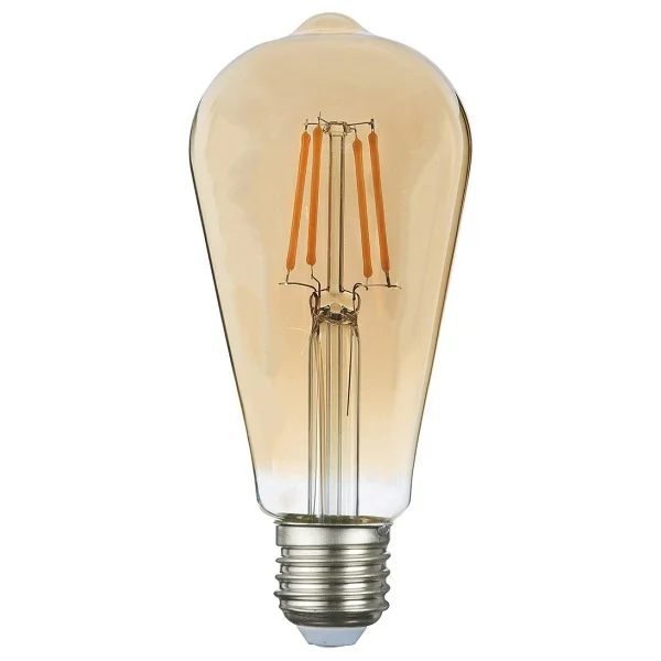 Heka Rustik Flamanlı Armut LED Ampul Gün Işığı St64 8w 2500k E27 - Görsel 3