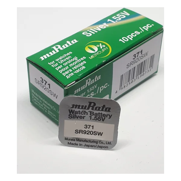 Murata Sony 371 Sr920sw 1,55v Saat Pili - 10 Adet - Görsel 5