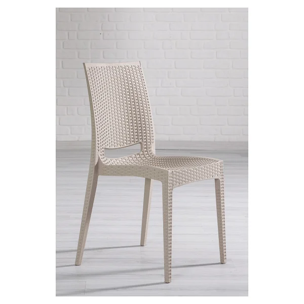 Mobetto Rattan Bahçe Sandalyesi 4 Adet - Cappucino - Görsel 2