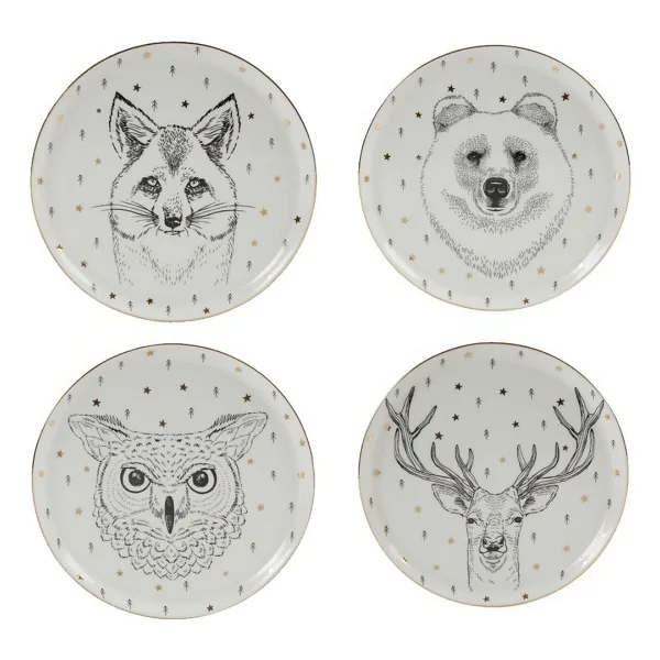 Porland Forest 4 Parça 20 Cm Düz Tabak Seti - Görsel 7
