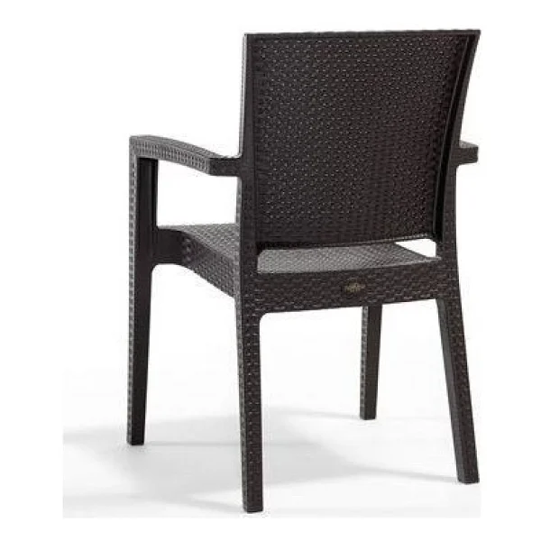 Novussi 4 Adet Novussi Paris Rattan Kollu Sandalye Koltuk Kahve - Görsel 4