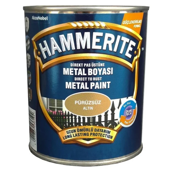 Hammerite Direkt Pas Üstü Pürüzsüz 0.75 Lt Metal Boyası - Görsel 3
