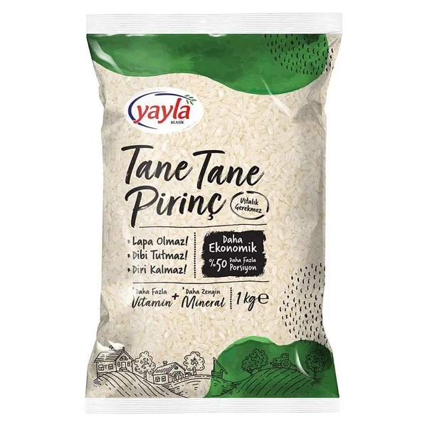 Yayla Tane Tane Pirinç 1 Kg - Görsel 3