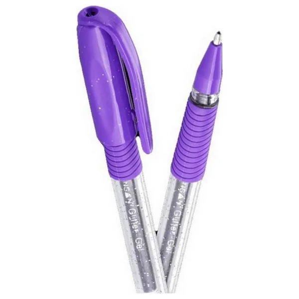Pensan 1.0 mm Gümüş Glitter Jel Kalem - Görsel 5
