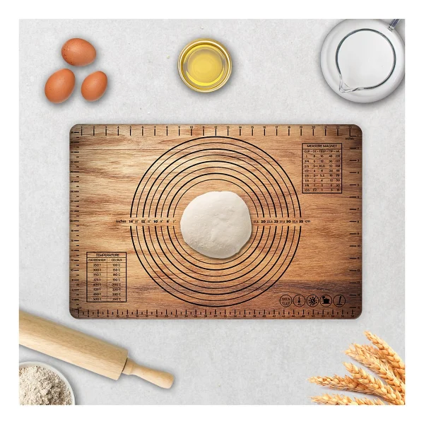 Decorita Ahşap Görünümlü Cam Hamur Açma Matı 40cm X 60cm - Görsel 3