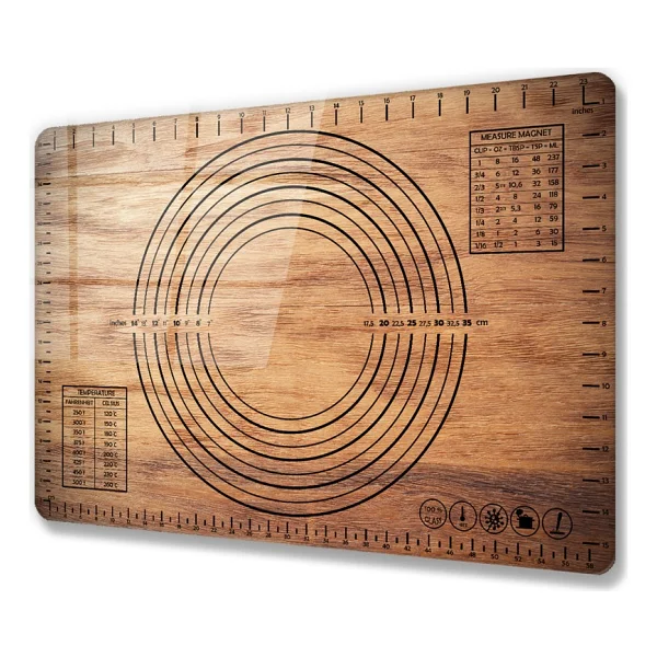 Decorita Ahşap Görünümlü Cam Hamur Açma Matı 40cm X 60cm - Görsel 2