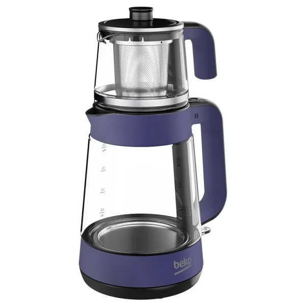 Beko Cm 5964 W Floral Mor 1900 W Cam Demlikli Çay Makinesi - Görsel 5