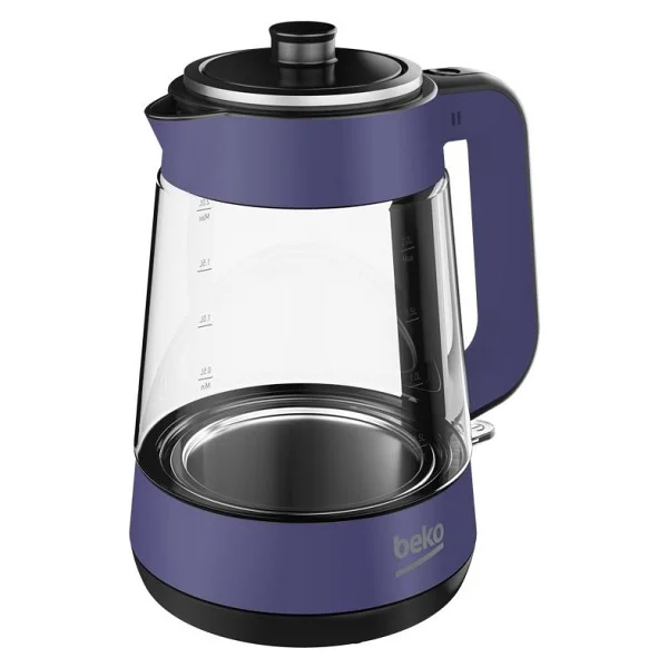 Beko Cm 5964 W Floral Mor 1900 W Cam Demlikli Çay Makinesi - Görsel 2
