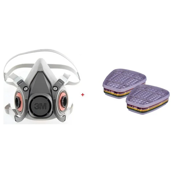 3m 6200 Yarım Yüz Maskesi + 6059 Abek1 Maske Filtresi Set - Görsel 3