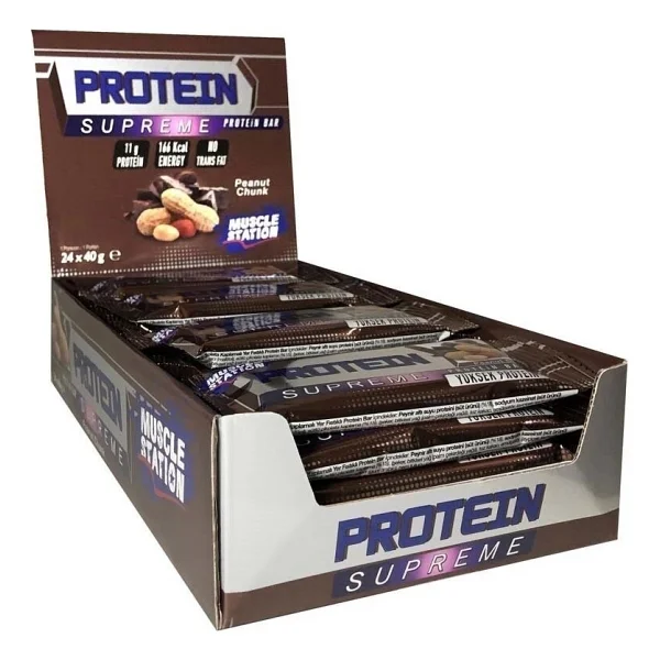 Muscle Station Supreme Çikolata Ve Yer Fıstığı 40 Gr 24'lü Protein Bar - Görsel 2