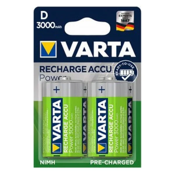 Varta 56720 3000 mAh 2'li Şarjlı D Büyük Pil - Görsel 3