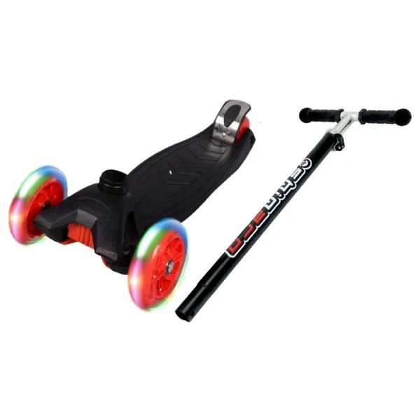 Shinaro Maxi Işıklı Siyah 3 Tekerlekli Çocuk Scooter - Görsel 2